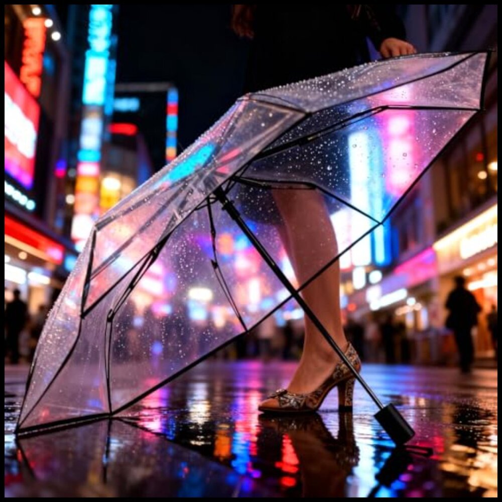 Automatic Clear Umbrella Large Transparent Foldab… - image 7